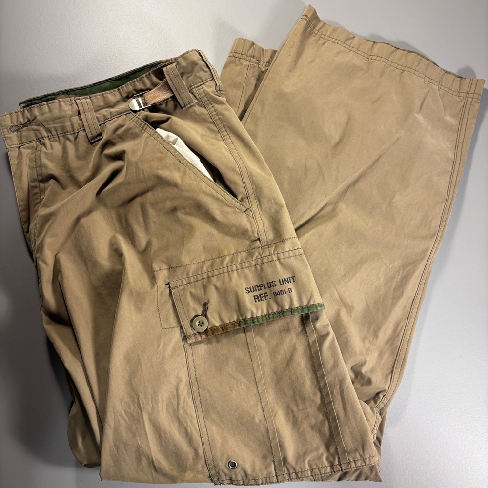 Bailey's Point Mens Surplus Unit Cargo Pants Relaxed Fit‎ 38x30 Beige Casual